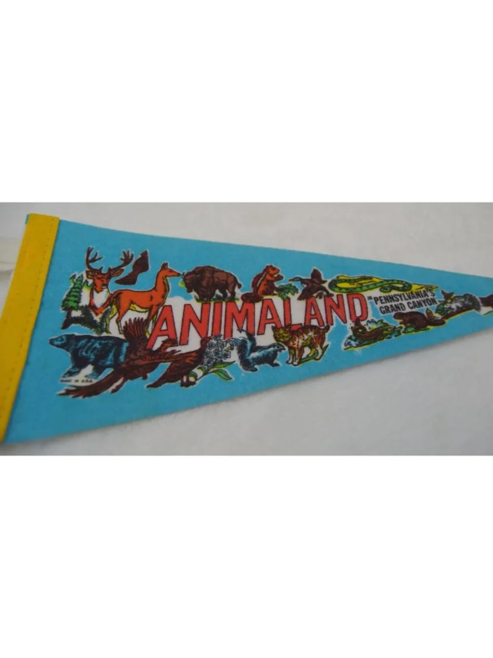 Vintage Animaland Pennsylvania's Grand Canyon pennant